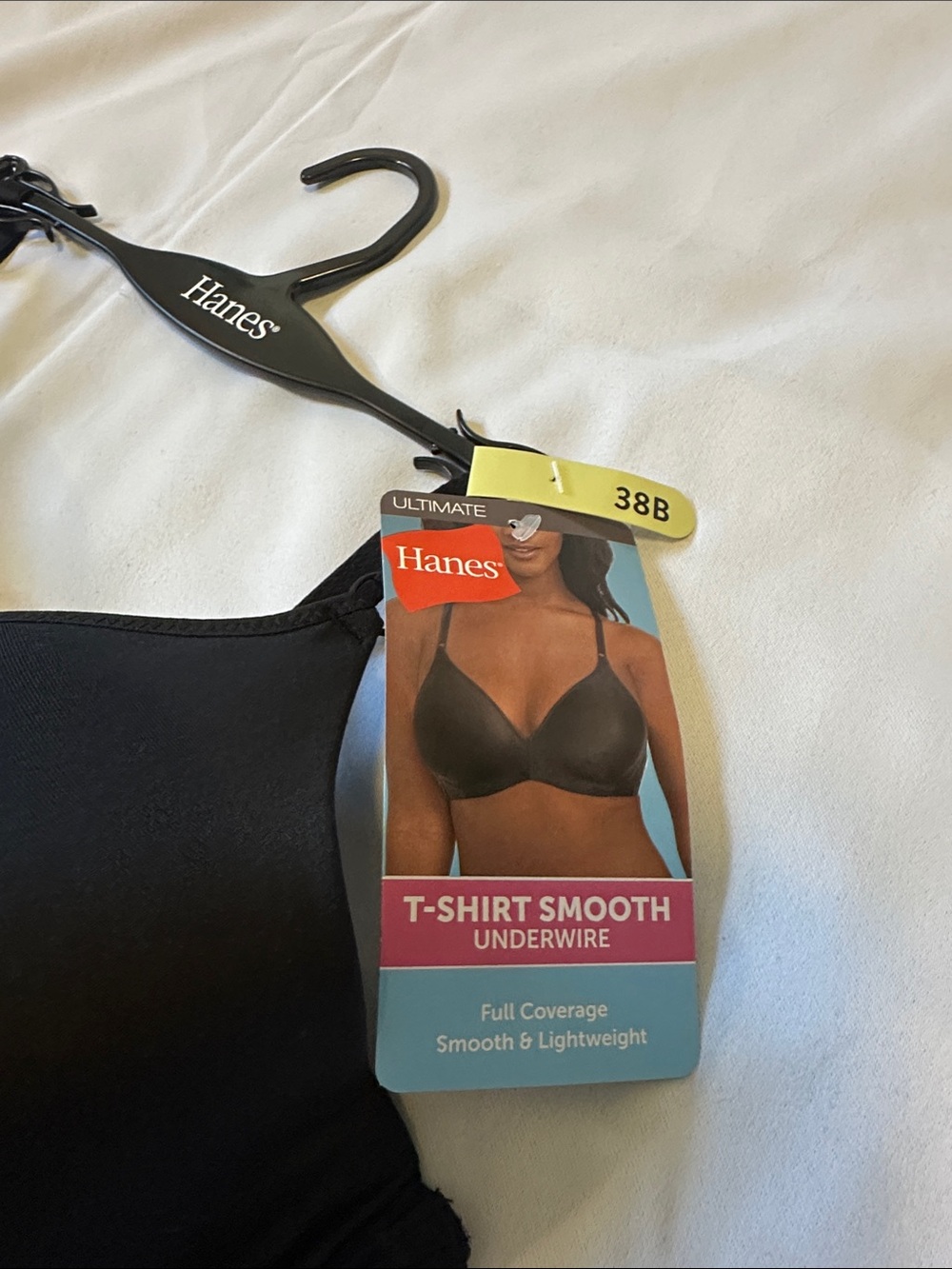 Hanes T-Shirt Smooth Underwire Bra - Black